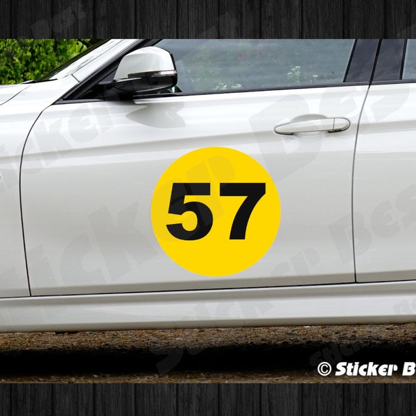 Roundel Number Stickers Etsy