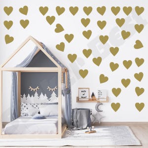 Heart Wall Decals: Kids Room Decor, Nursery Stickers (40pcs, 1-6 inch)