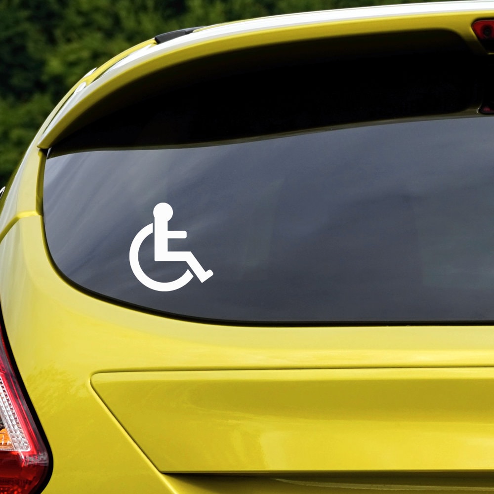 Handicap Decal Sticker Auto Car Window Body Bumber Door Wall Etsy