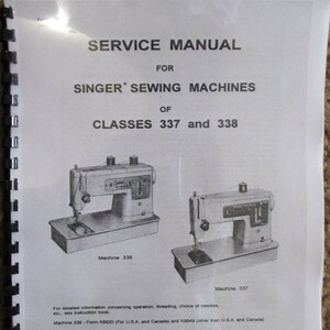 Singer Model 347 348 Sewing Machine Service Repair Adjusters ...