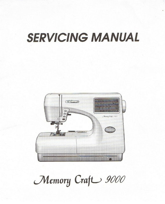 Janome Memory Craft 9000 Sewing Machine Service Repair Manual Etsy