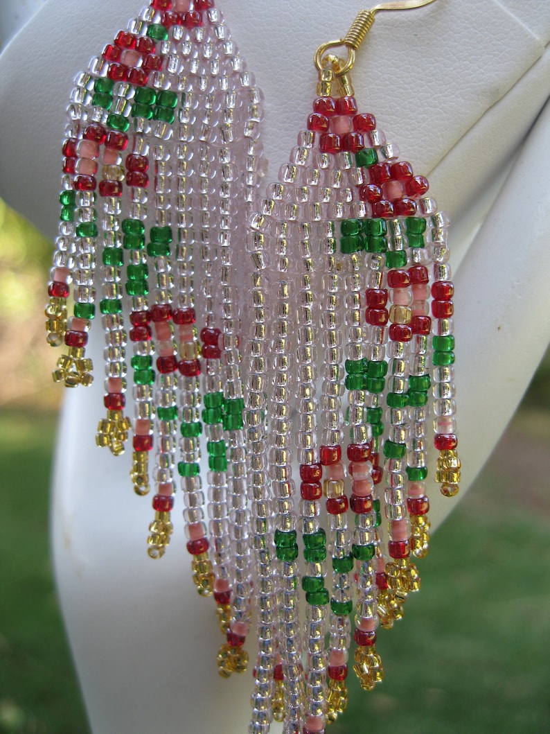 rose earrings girl/'s earrings Seed bead earrings pink earrings women/'s earring flower earrings boho earrings