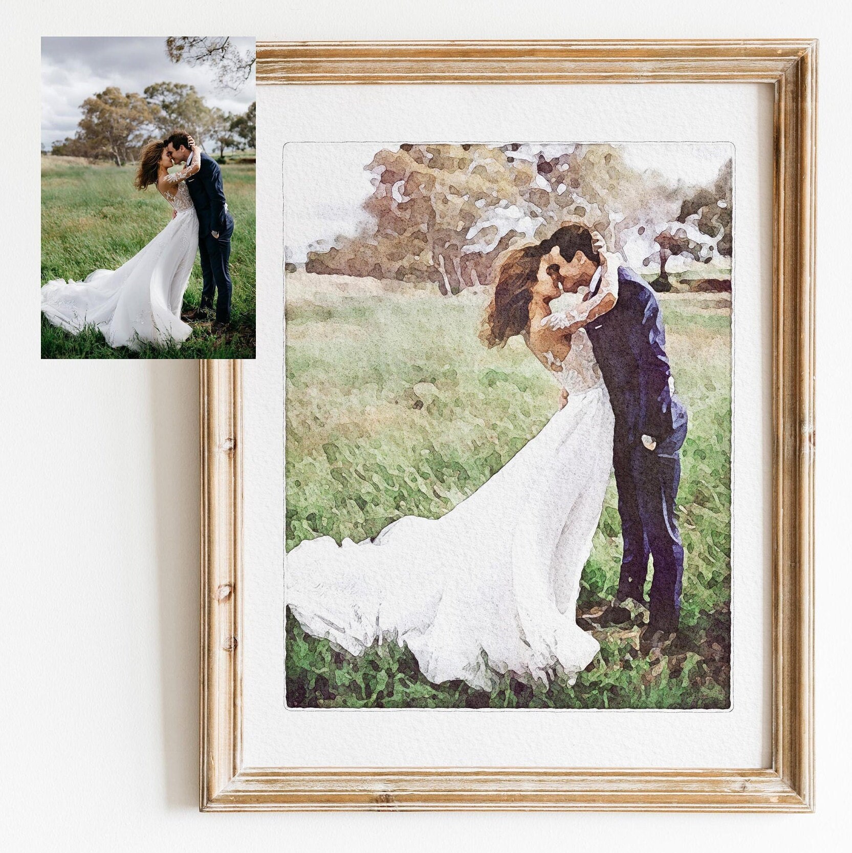 Digital Watercolor Painting from Photo. Convert Picture to Etsy