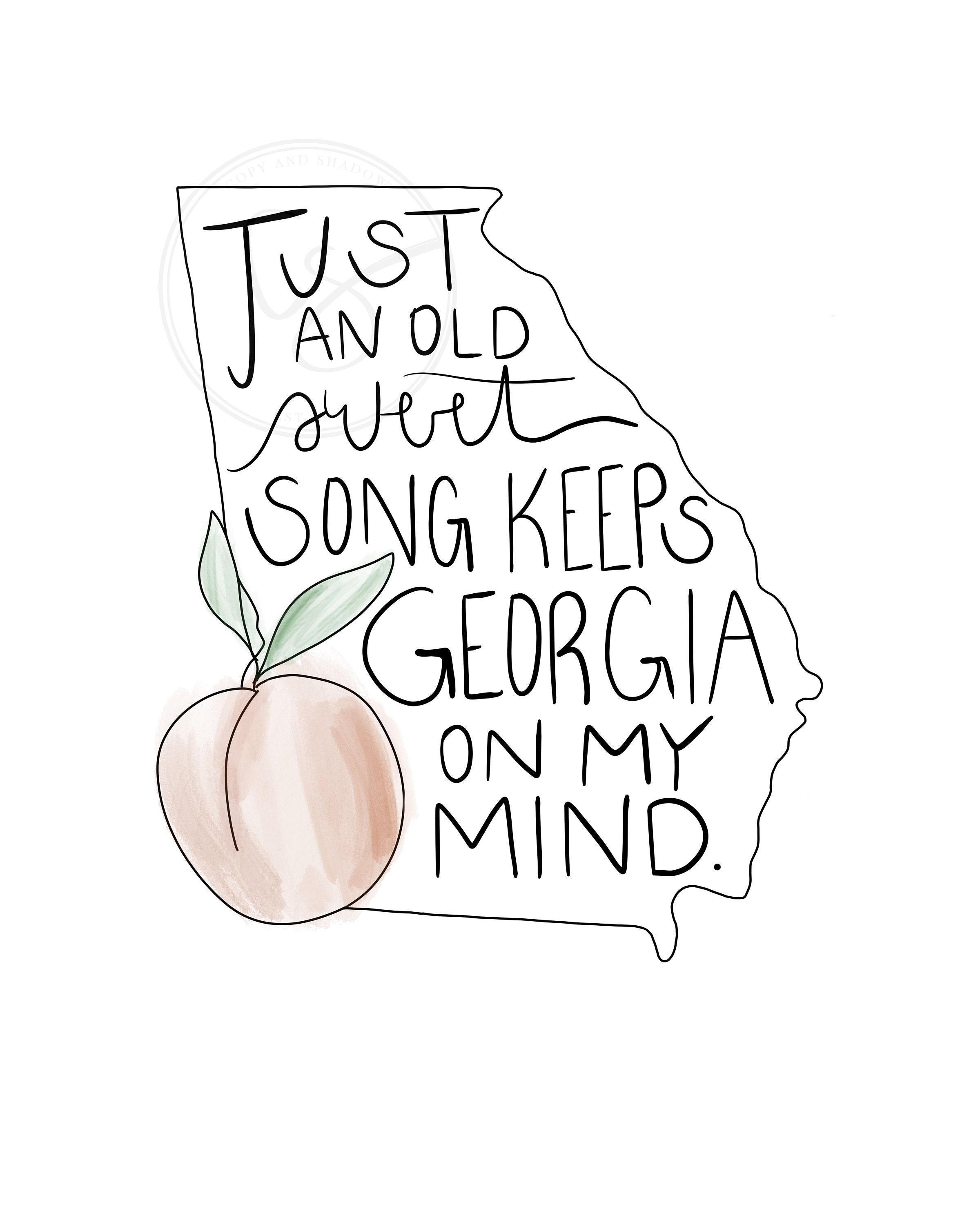 Song Lyrics Print gift State gift state art Etsy