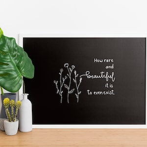 Saturn lyric print art, Sleeping at Last, gift idea, handwritten art, lettering wall art, lettering print art, inspirational wall art
