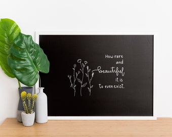 Saturnus lyrische print kunst, Slapen eindelijk, cadeau idee, handgeschreven kunst, belettering kunst aan de muur, belettering print kunst, inspirerende kunst aan de muur