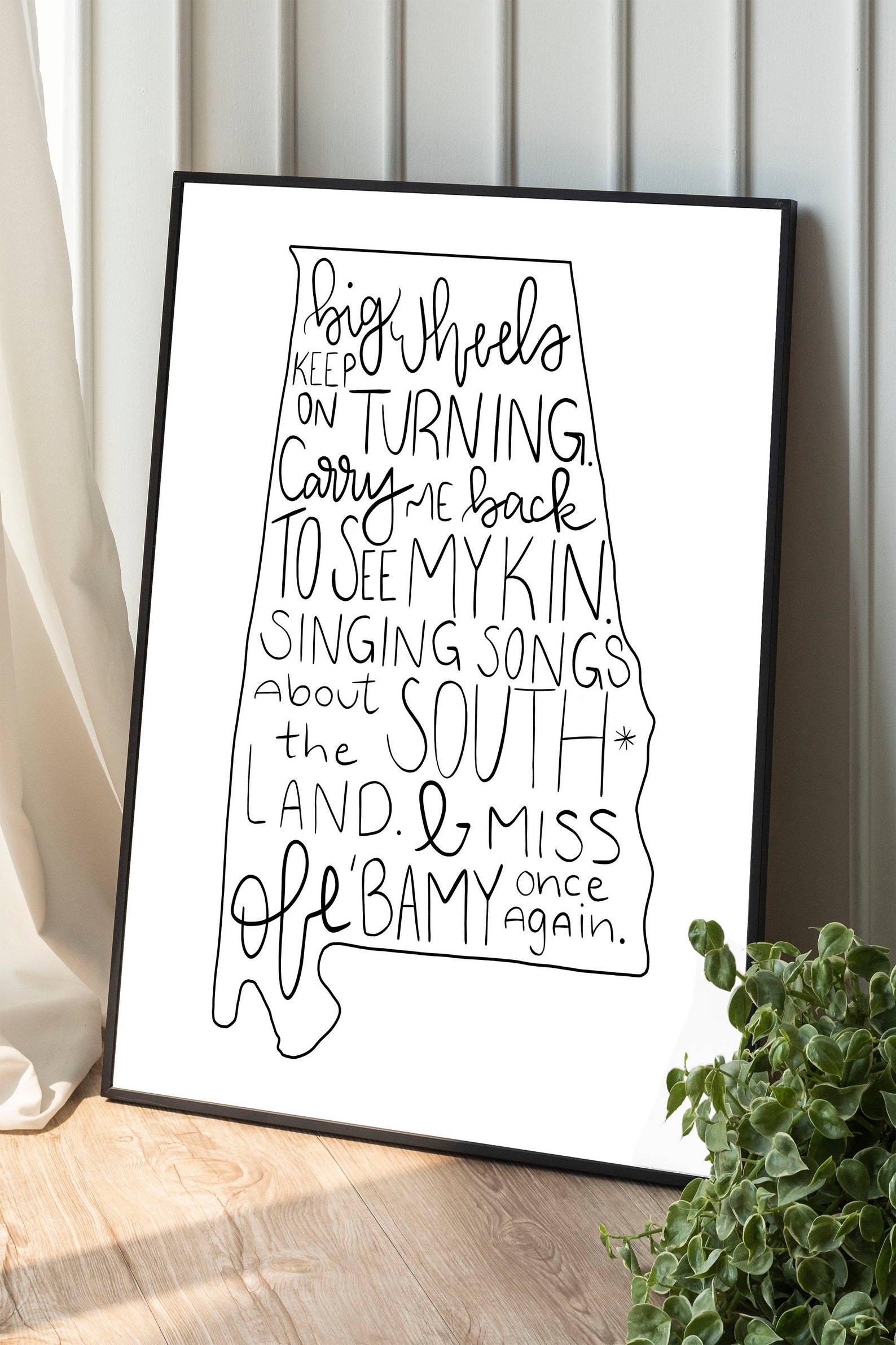 Sweet Home Alabama Print, Alabama Gift, Homeowner Gift, Song Print ...