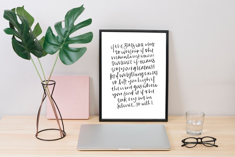 So Will I Lyric by Hillsong Song lyrics Christian print | Etsy