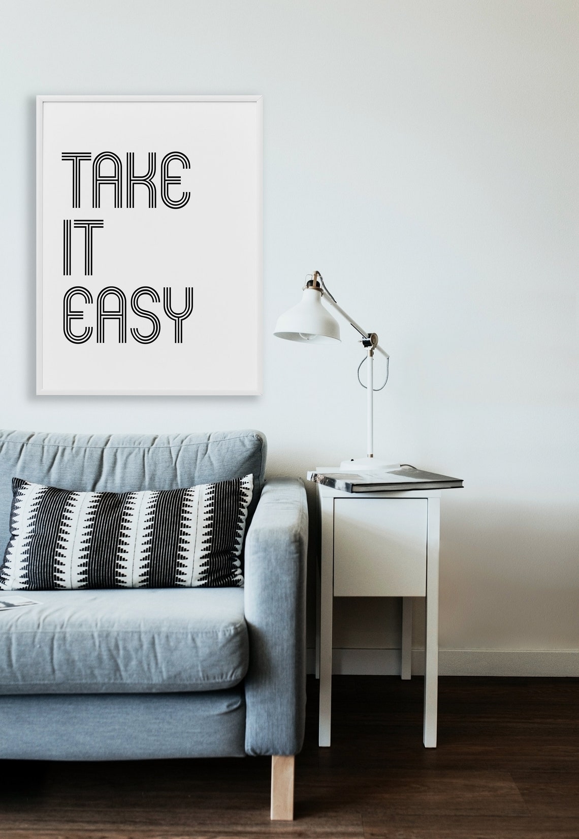 Take it easy song lyric print wall decor inspirational etsy