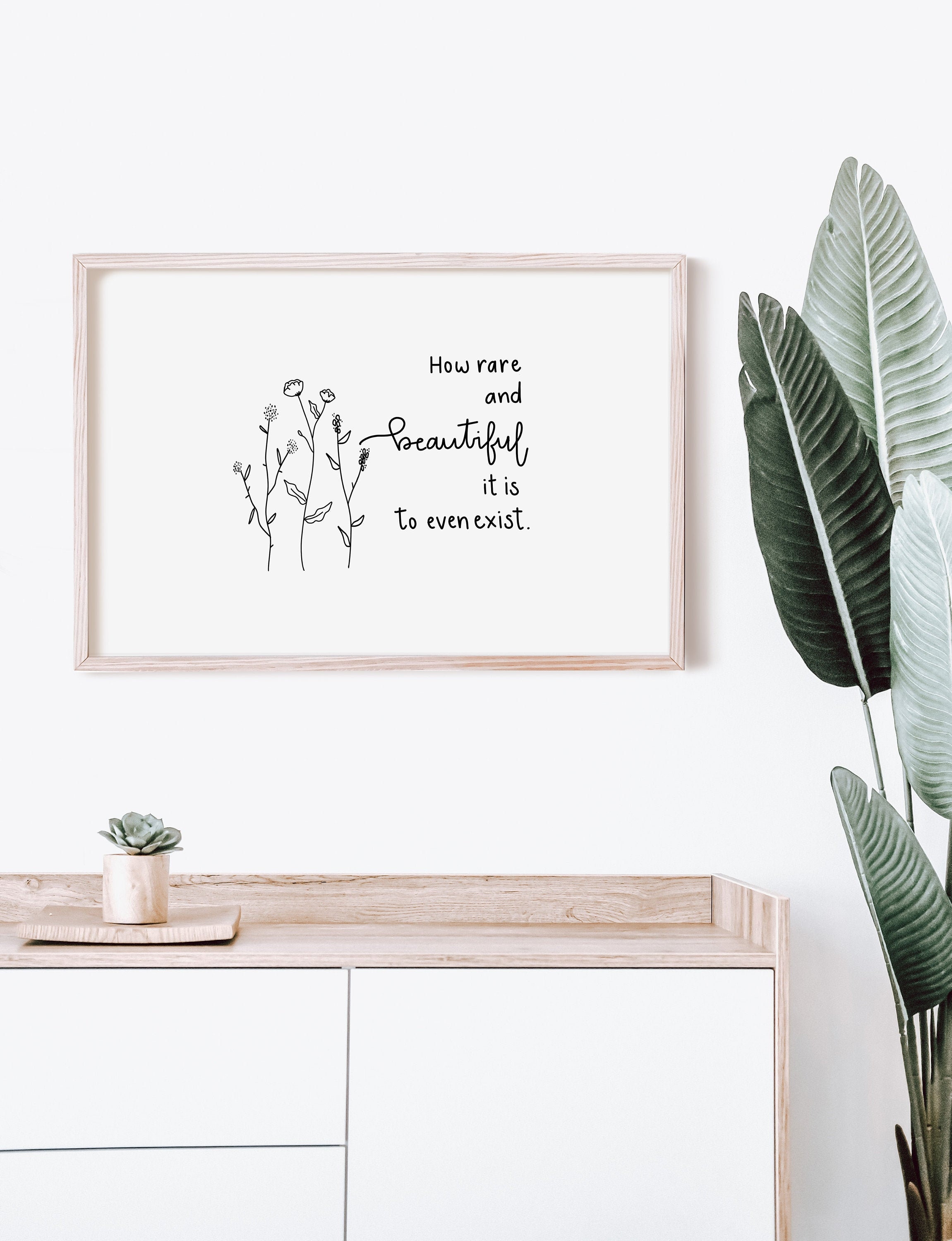 Sleeping At Last Saturn Lyrics, Printable Wall Art, Zen Wall Art, Inspirerende Quote, Positieve Print, Hoe zeldzaam en mooi het is