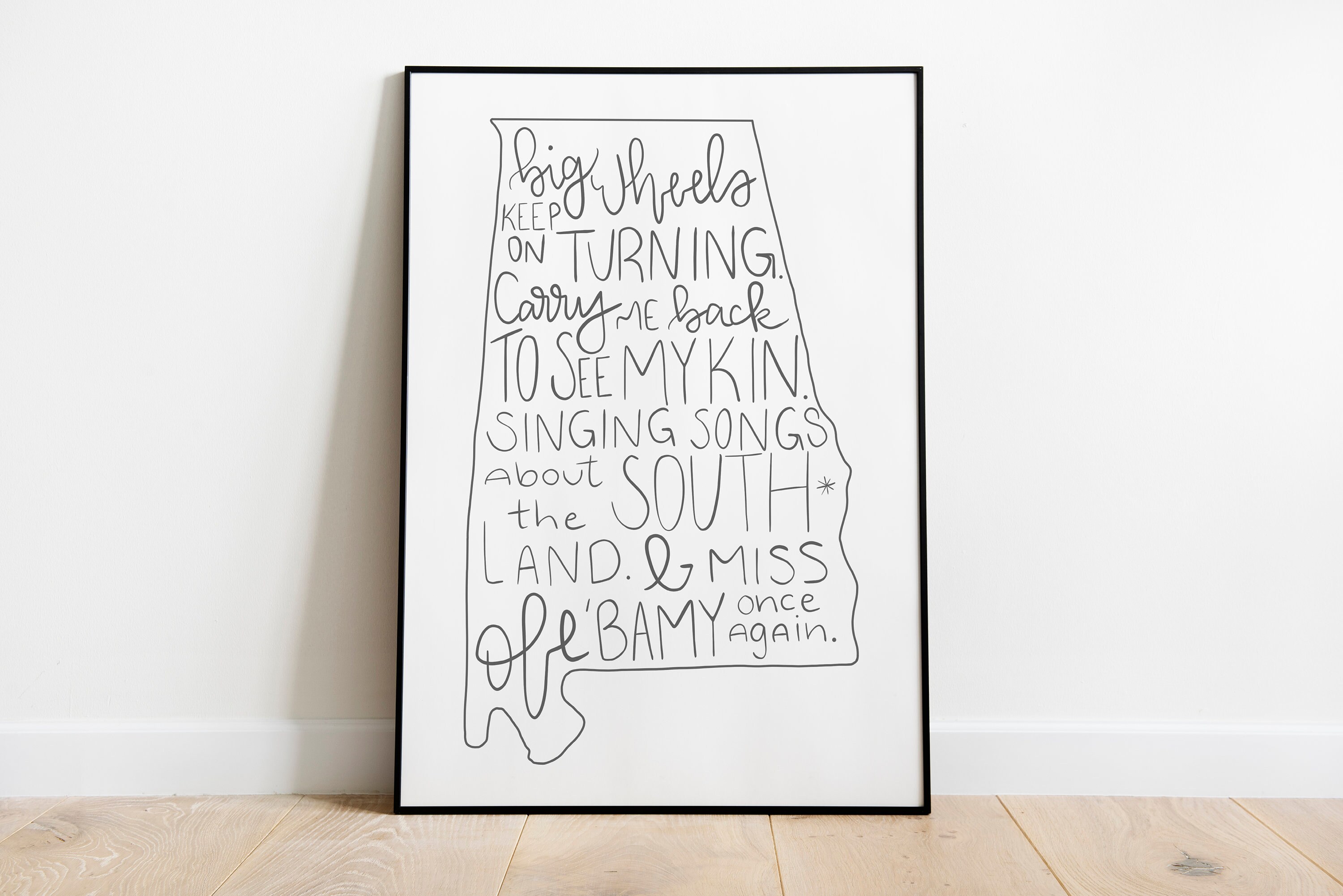 Sweet Home Alabama Print, Alabama Gift, Homeowner Gift, Song Print ...