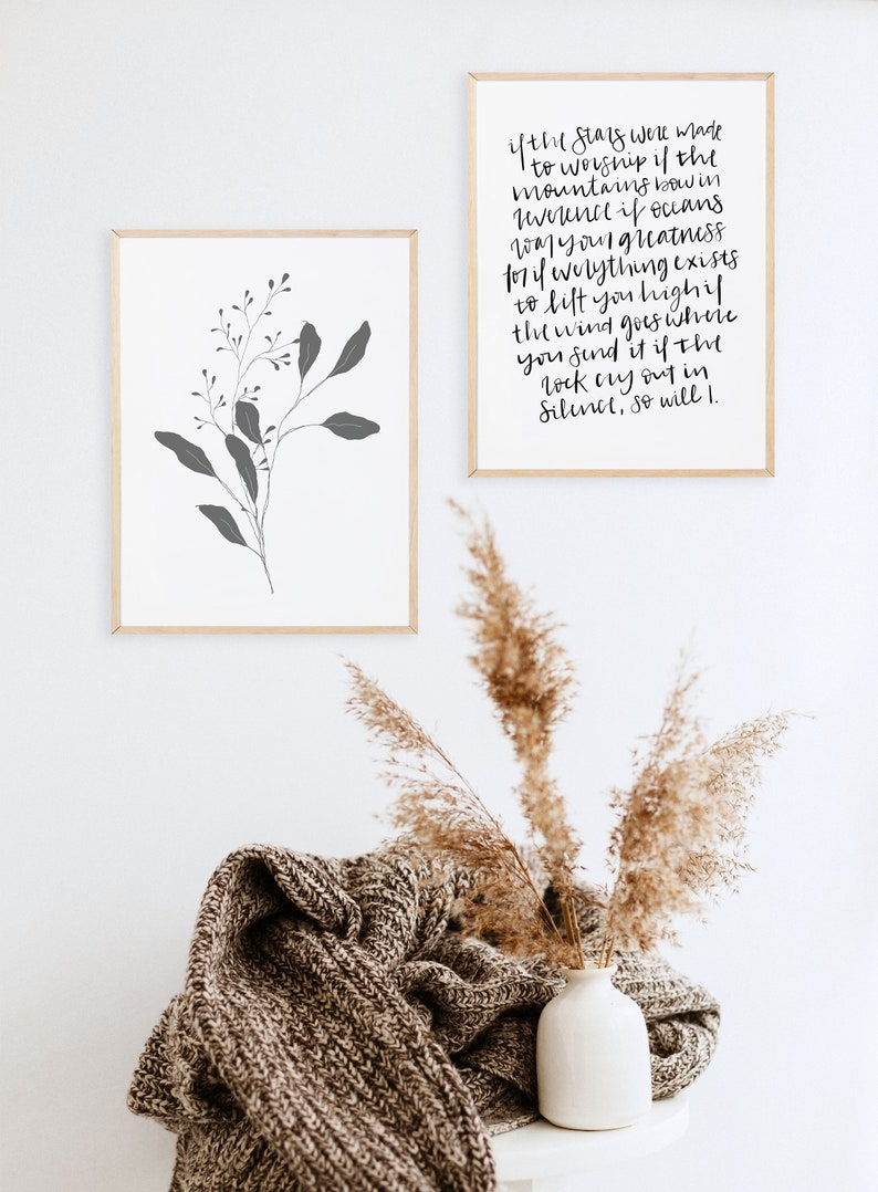 So Will I Lyric by Hillsong Song lyrics Christian print | Etsy