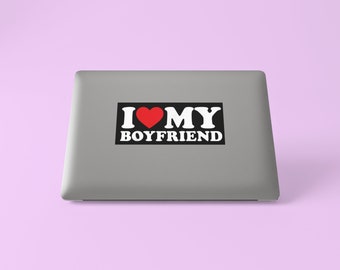 I Love My Boyfriend Kiss-Cut Stickers ,Vinyl Funny Stickers, y2k Waterbottle Sticker, 2000s Laptop Sticker Hydroflask Sticker