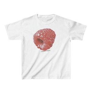 Raspberry Fruit Baby Tee | Adorable Y2K Graphic Cropped Shirt | Perfect for Women’s Trendy Fashion | Bold 2000s-Inspired Graphic Crop Top