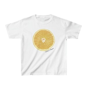Baby-T-shirt met citroenfruit | Op de jaren 2000 geïnspireerd cropped shirt | Trendy damestop voor leuke zomerse vibes | Uitdagend Y2K-bijgesneden shirt afbeelding 1