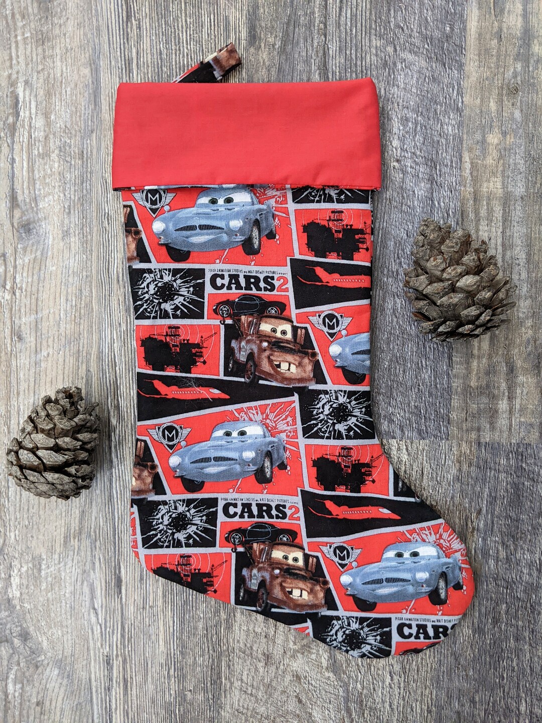 Cars 2 Christmas Stocking, Sports Car Stocking, Kids Stocking, Boys