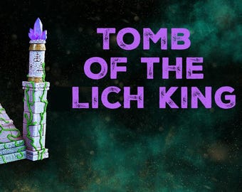 Tomb of the Lich King building 3d print for table top gaming (PLA).  Comes with 4 Lich figures.  All Models are unpainted.