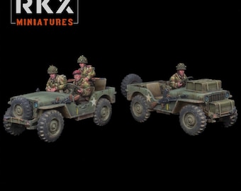 British Paratroopers Jeep with crew and equipment Printed in Resin Unpainted