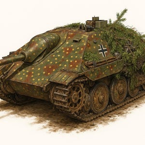 28mm. (Hetzer) Jagdpanzer 38 (German War Machine Model) Tank Destroyer Printed in Resin