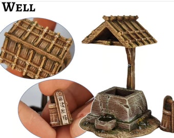 28mm Japanese Village Well 3D Printed in Liquid Resin.  This Model comes unpainted