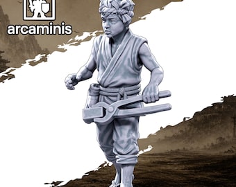 Village and Town Folk"Village Blacksmith Apprentice" #37 Unpainted  3d printed in Resin