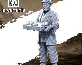 Village and Town Folk"Bread Seller" #43 Unpainted  3d printed in Resin