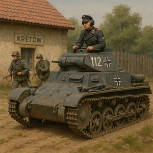 28mm. Panzer I/B  Panzerkampfwagen I (PzKpfw I B) (German War Machine Model) Light Tank  Printed Resin.