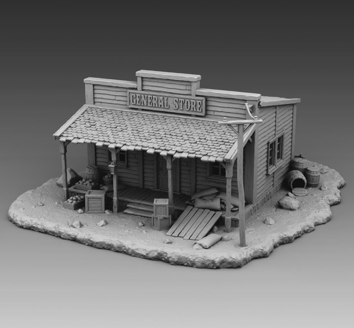 Wild West General Store Building 7 3D Printed Under License and Comes ...