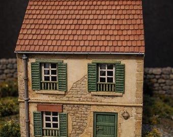 Normandy D-Day French house (Style 6) 3d print for table top gaming.