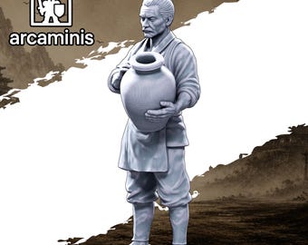 Village and Town Folk"Village Potter" #39 Unpainted  3d printed in Resin