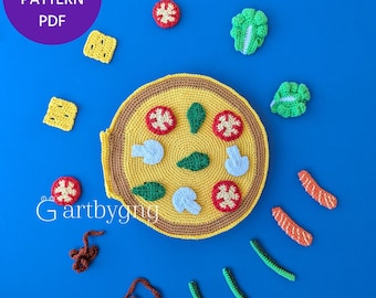 Fun Foods Crochet Quiet Book Pattern: Amigurumi Activity Toy (PDF)