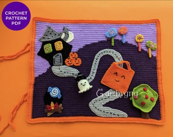 Halloween Crochet Play Mat Pattern: Sensory Toddler Toy (PDF Pattern)