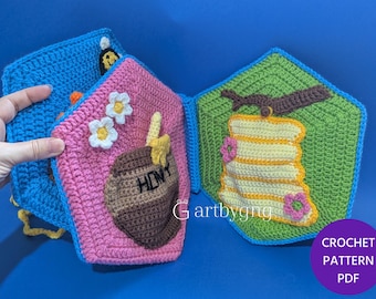 Crochet Busy Beehive Quiet Book Pattern: Amigurumi Activity Toy (PDF Pattern)