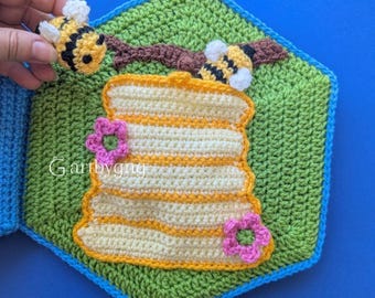Crochet Busy Beehive Quiet Book Pattern: Amigurumi Activity Toy (PDF Pattern)
