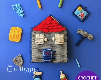 Crochet Quiet Book PDF Pattern: Home Improvement Amigurumi Activity