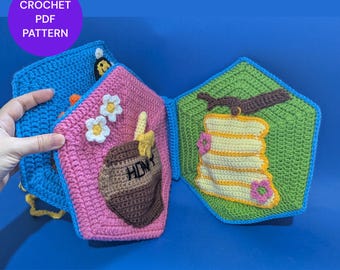 Crochet Busy Beehive Quiet Book Pattern: Amigurumi Activity Toy (PDF Pattern)