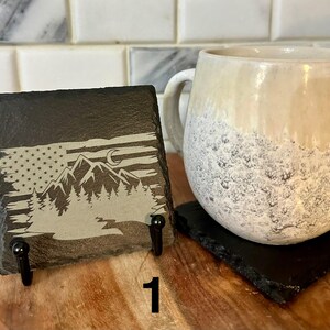 Posavasos de montaña personalizados hechos a mano (juego de 4)