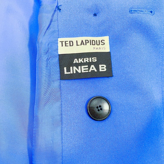 1980s Ted Lapidus - AKRIS Linea B Cerulean Blue W… - image 3