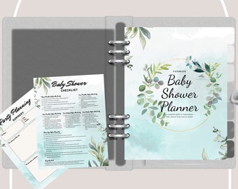 Ultimate Baby Shower Planner, Checklist, guest list, gift tracker, event planning Baby Shower Bundle, Printable baby shower planned
