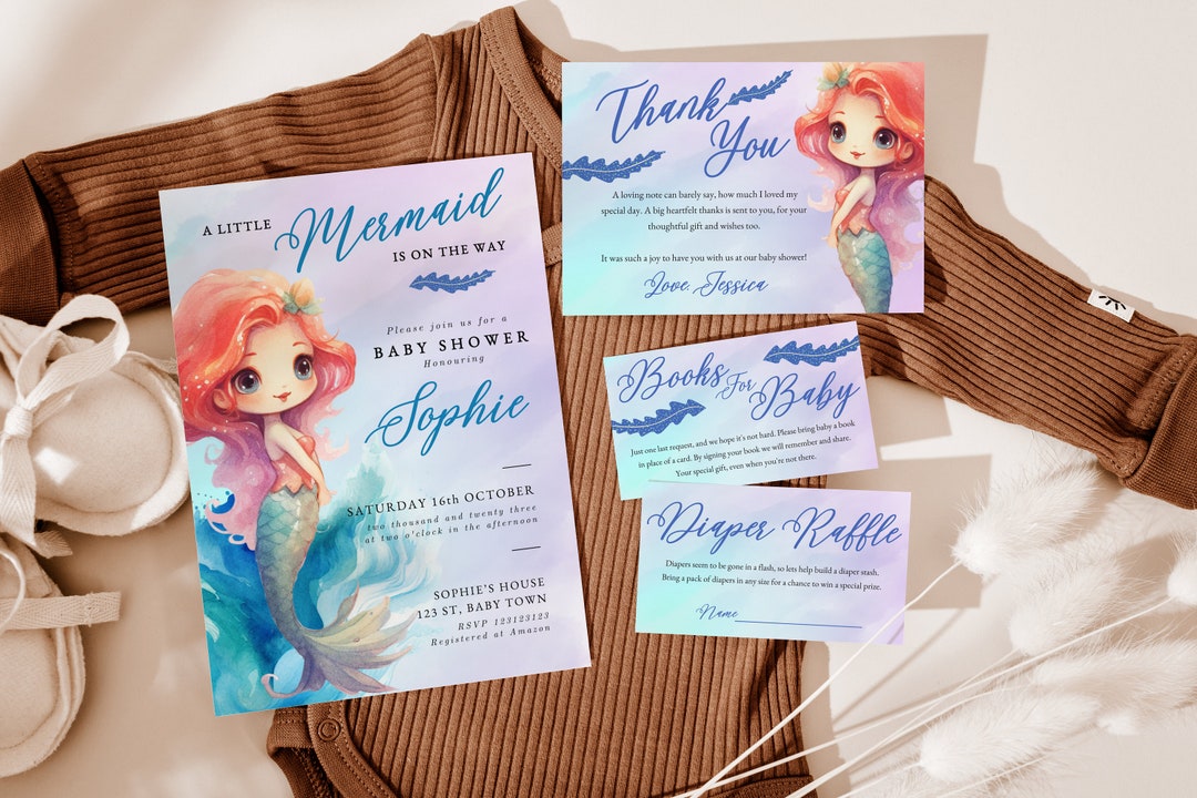 Invitations Mermaid Baby Shower Gifts Mermaid Baby Shower Sprinkle