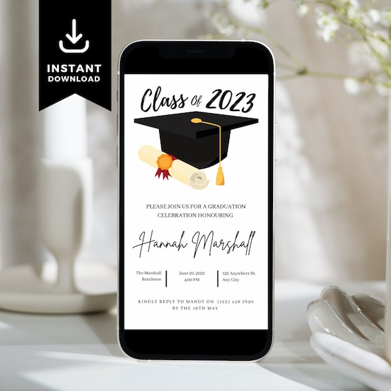 Graduation Party Invitation Message, Graduation Invite, Grad Party, Open House Party, Electronic Minimalist Invitation, Text Invite 2023 - Etsy Graduation Party Invitation Message, Graduation Invite, Grad Party, Open House Party, Electronic Minimalist Invitation, Text Invite 2023 - Etsy