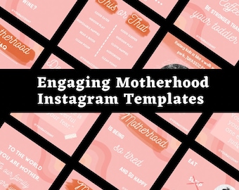 Motherhood Instagram Posts • 20 Instagram Templates • Motherhood Social Media Posts • Mama Life Instagram Blogger • Motherhood Quotes