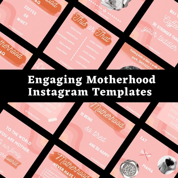 Motherhood Instagram Posts • 20 Instagram Templates • Motherhood Social Media Posts • Mama Life Instagram Blogger • Motherhood Quotes