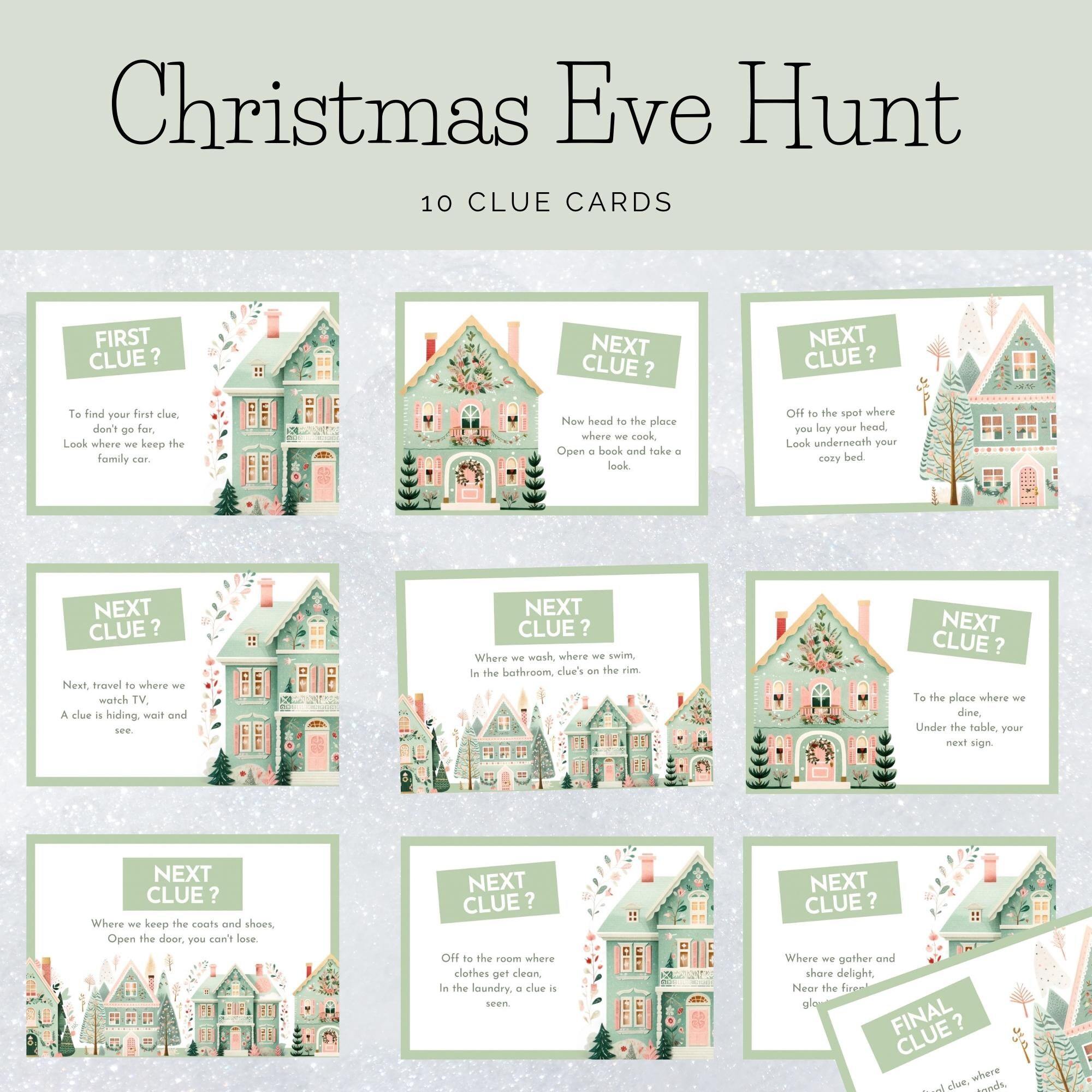 Christmas Eve Hunt, Christmas Treasure Hunt, Christmas Scavenger Hunt