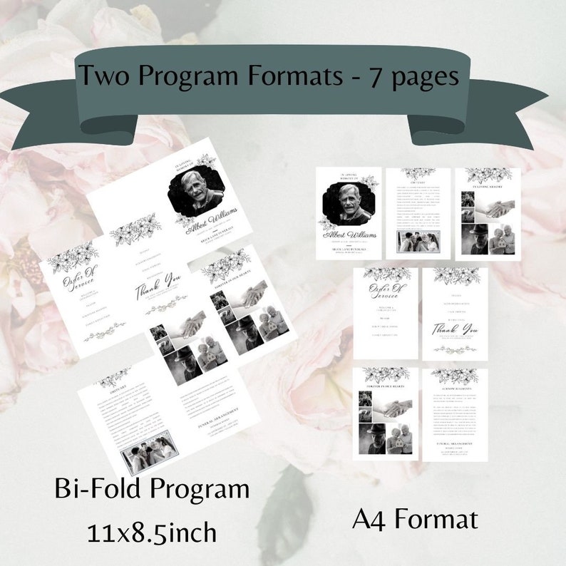 Canva Funeral Programme Template 8 Pages Obituary Order of Service Canva Funeral Programme Template 8 Pages Obituary Order of Service
