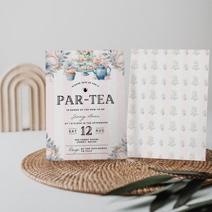 Tea Party Baby Shower Invitation, Teapot Baby Shower Invite, par tea baby shower, high tea baby shower, afternoon tea, baby shower brunch