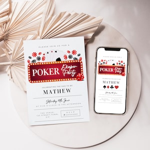 Casino pamper party, poker Diaper party, pampers and poker, baby shower, dadchelor, diaper party for the dad to be, invitation, mobile evite