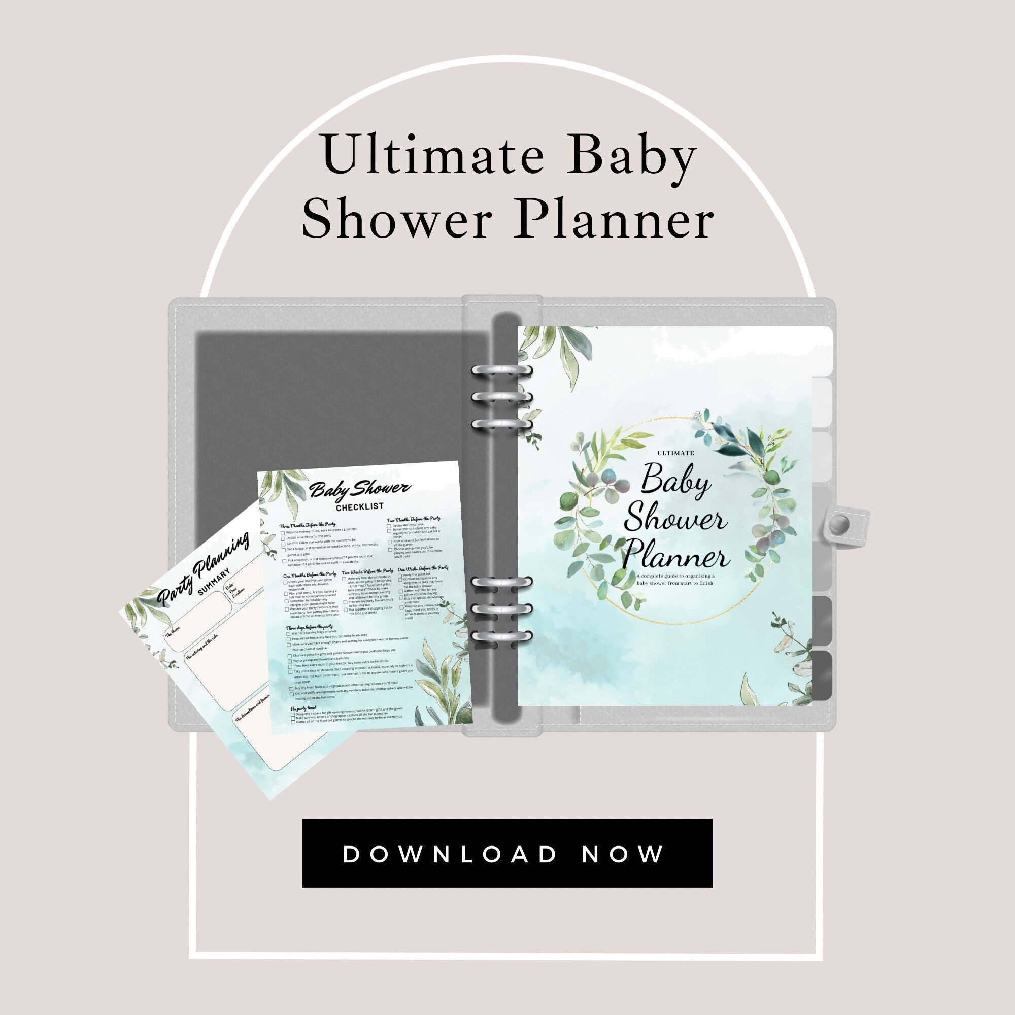 Ultimate Baby Shower Planner Checklist Guest List Gift Tracker