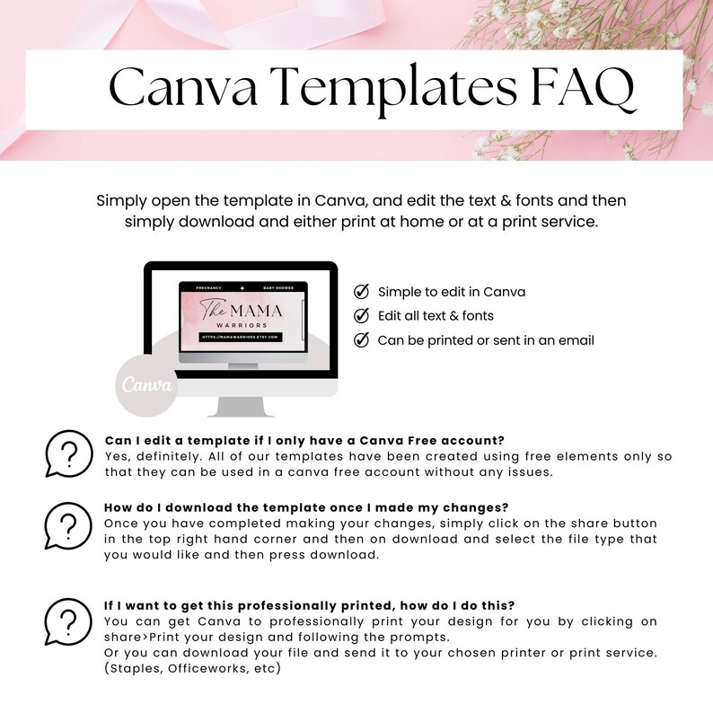 Baby Shower Itinerary, Itinerary for Baby Shower, Mobile Itinerary