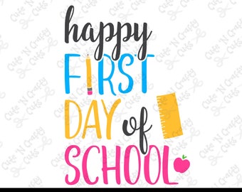 Happy First Day of Virtual School SVG 1st Day of School SVG | Etsy